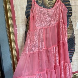 Free people intimates - sheer slip / lingerie coral